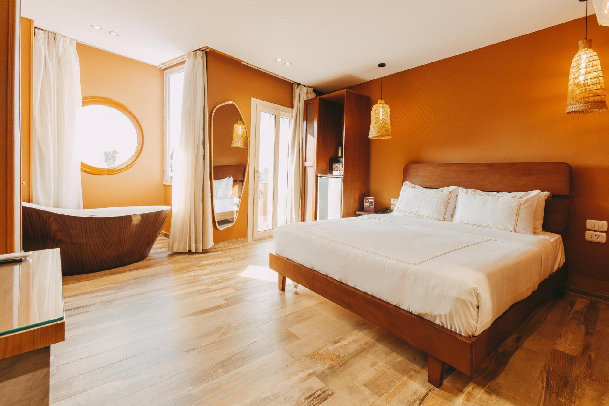 Kafret el-Gabal Almas Pyramids View Hotel מראה חיצוני תמונה