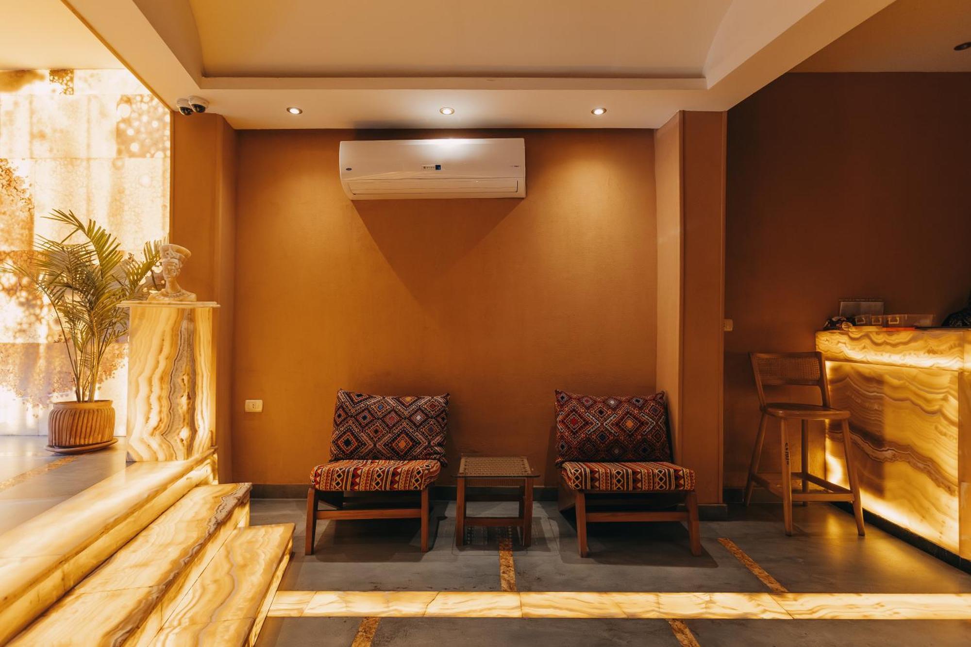 Kafret el-Gabal Almas Pyramids View Hotel מראה חיצוני תמונה